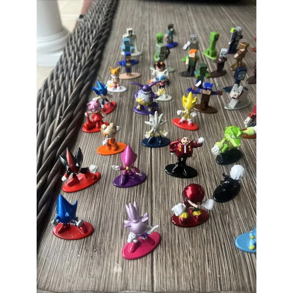 Lot of 80 Diecast Sonic / Minecraft Nano Figures Jada Toys Metal Figurines